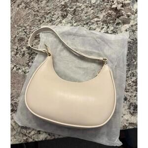 beige shoulder purse